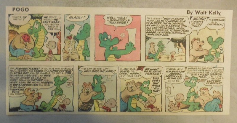 Pogo Sunday by Walt Kelly from 3/23/1958 Third Page Size!