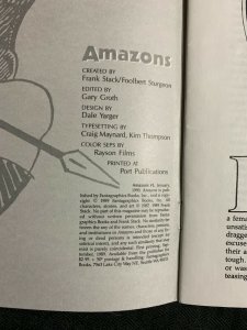 1990 AMAZONS by Foolbert Stergeon #1 FVF 7.0 1st Fantagraphics SC