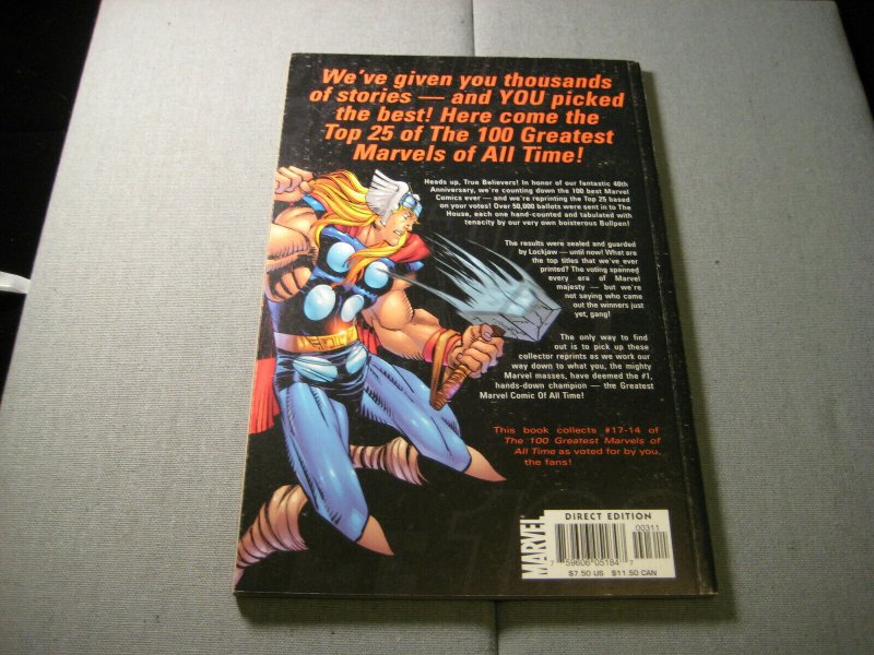 Marvel Comics Presents The 100 Greatest Marvel Of All Time (2001, Marvel Comics) 