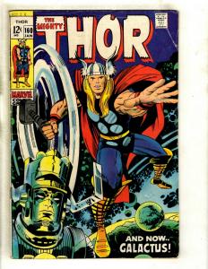 Thor # 160 VF- Marvel Comic Book Loki Odin Sif Avengers Hulk Iron Man GK4