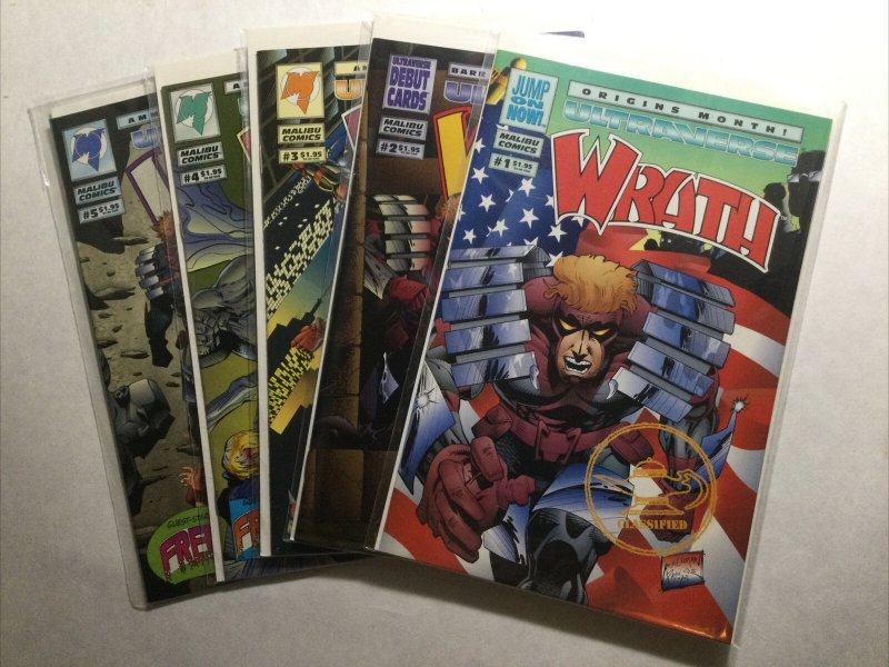 Wrath 1 2 3 4 5 Lot Run Set Near Mint Nm Malibu