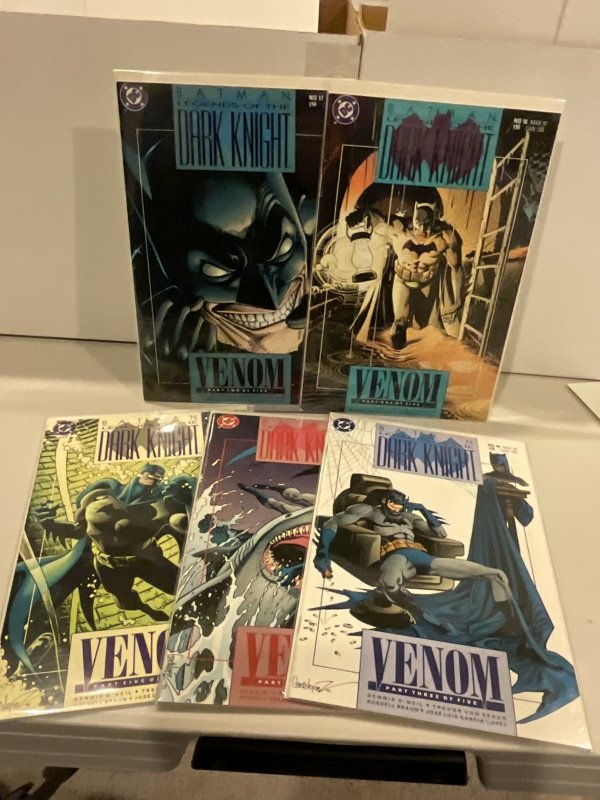 Batman: Legends of the Dark Knight 16 17 18 19 20 “Venom” Set!  Denny O’Neil!