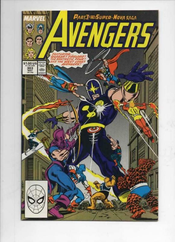 AVENGERS #303, NM-, Captain America, Thor, Nova, 1963 1989, more Marvel in store 
