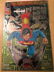 Superman #82 Finale to the Reign of the Supermen metallic/reflective cover Mint