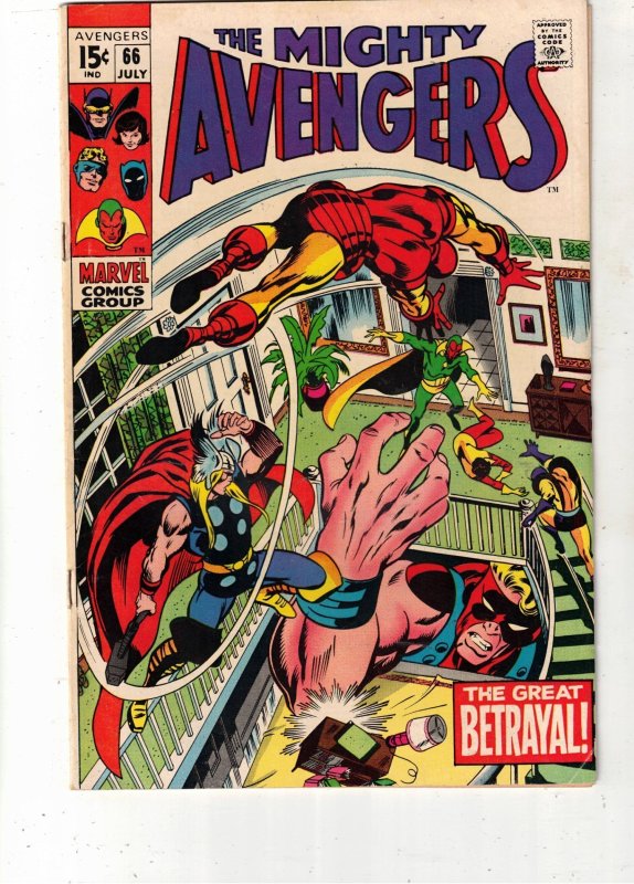 The Avengers #66 1969 VF/NM PRICE DROP! Smith Art! UTAH Certificate High-Grade!