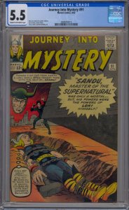 JOURNEY INTO MYSTERY #91 CGC 5.5 3RD LOKI THOR 