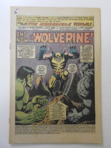 The Incredible Hulk #181 PR COVERLESS MVS intact 1st Full Wolverine Appearance!