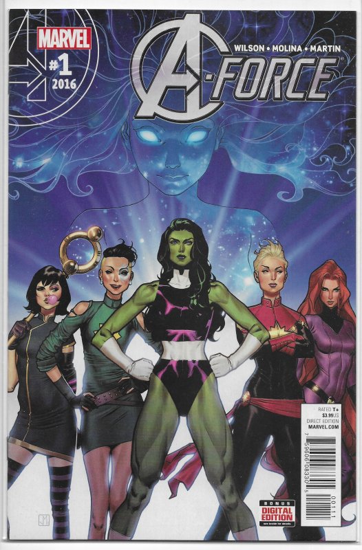 A-Force (vol. 2, 2016) #  1 NM She-Hulk, Captain Marvel, Dazzler