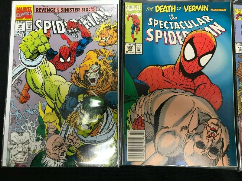 SPIDER-MAN 8PC LOT (NM/VF) VENOM!! HOLOGRAM!! 1993 