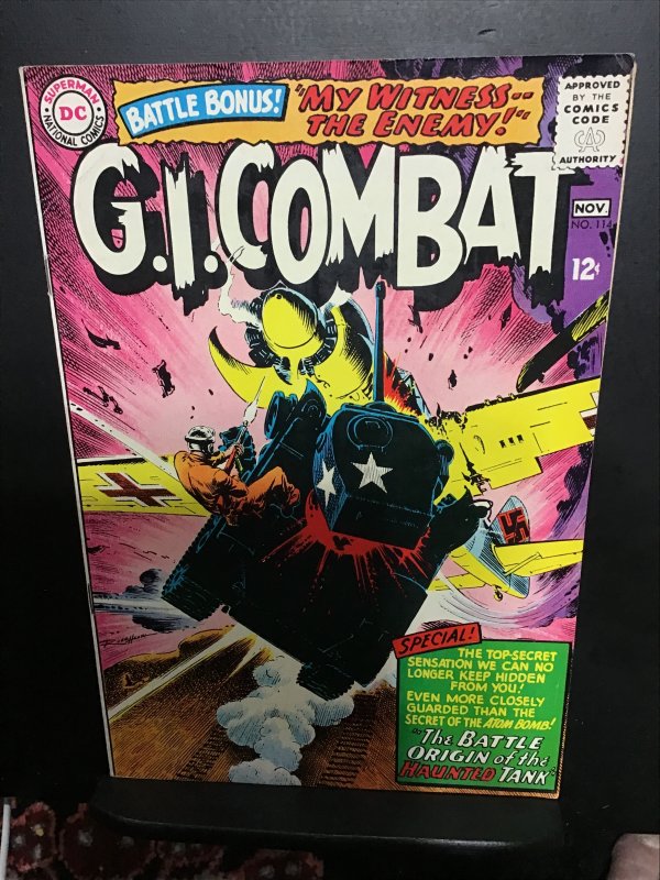 G.I. Combat #114 (1965) Origin Haunted Tank! Kubert! High-grade Boca CERT VF/NM