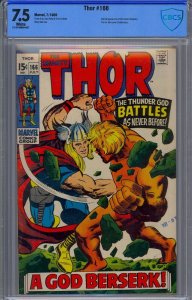 THOR #166 CBCS 7.5 VS HIM ADAM WARLOCK JACK KIRBY WHT PGS NOT CGC