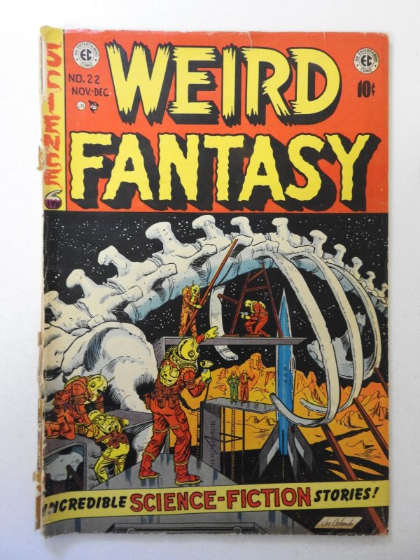 Weird Fantasy #22 (1953) PR Condition book-length spine split, cover detached