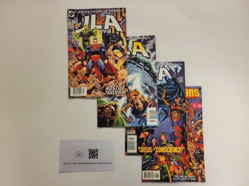 4 DC Comics #110 113 115 JLA + #1 JLA The Titans 49 TJ6