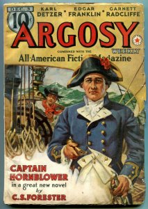 Argosy Pulp December 3 1938- Hornblower- A Merrit- CS Forester VG+