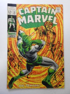 Captain Marvel #10 (1969) VG- Condition moisture stain