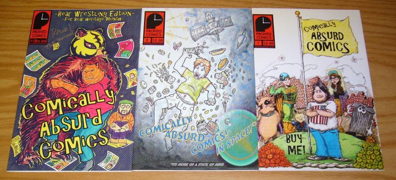 Comically Absurd Comics #1-3 VF/NM complete series - sonic the hedgehog - signed