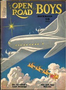 PULP:  OPEN ROAD FOR BOYS 12/1940-PARKHURST INTERIOR ART-PULP FICTION-SANTA C...