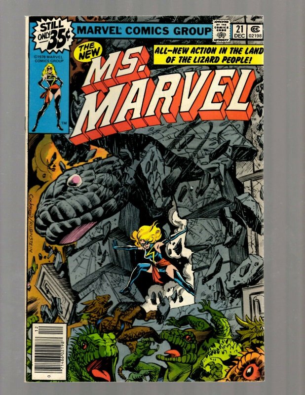 Ms. Marvel # 21 VF/NM Comic Book Avengers Hulk Thor Captain America Iron Man RB8 