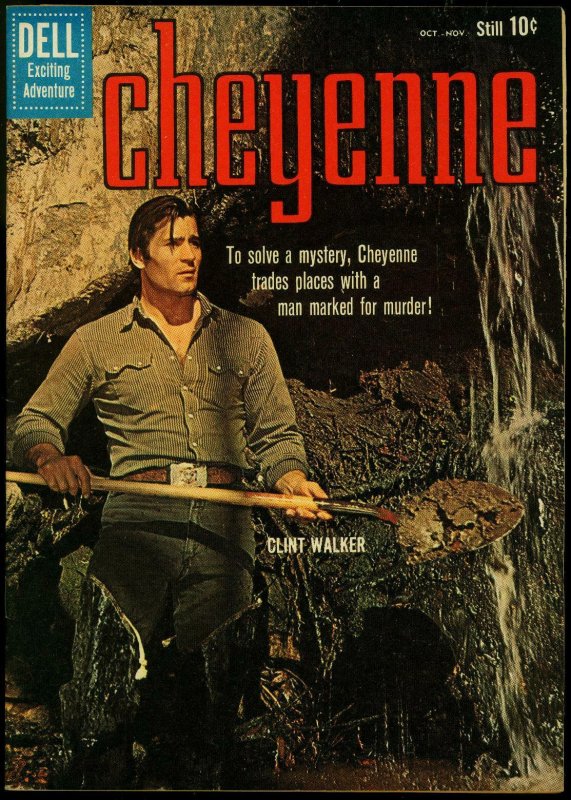 Cheyenne #18 1960 - Clint Walker photo cover- Dell TV Western NM 