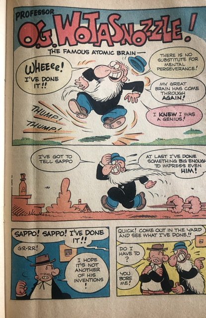 Popeye #86 (1967)1st Hardtack, back cover rip