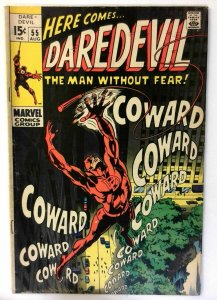 Daredevil #55 Marvel 1969 VG+ Silver Age Comic Book 1st Print