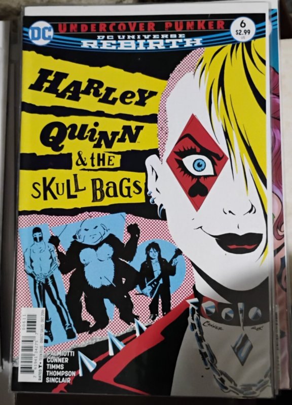 HARLEY QUINN  # 6  2016  DC UNIVERSE REBIRTH AMANDA CONNER undercover punker