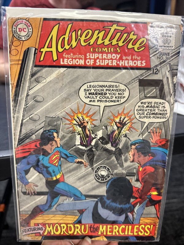 ADVENTURE COMICS #369 COMIC BOOK Legion Of SuperHeroes ~ DC 1968 ?