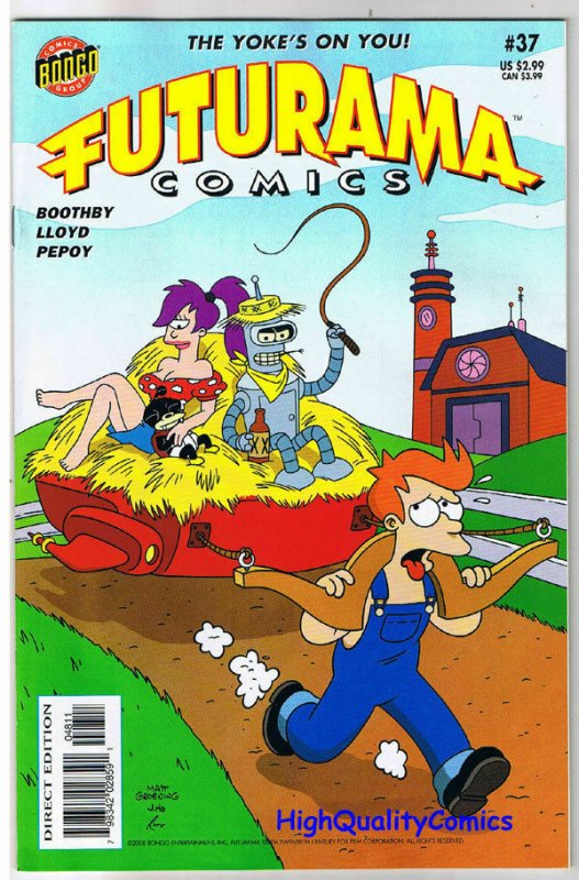 FUTURAMA #37,  NM-, Bongo, Fry, Bender, Leela, Professor Farnsworth, Amy,