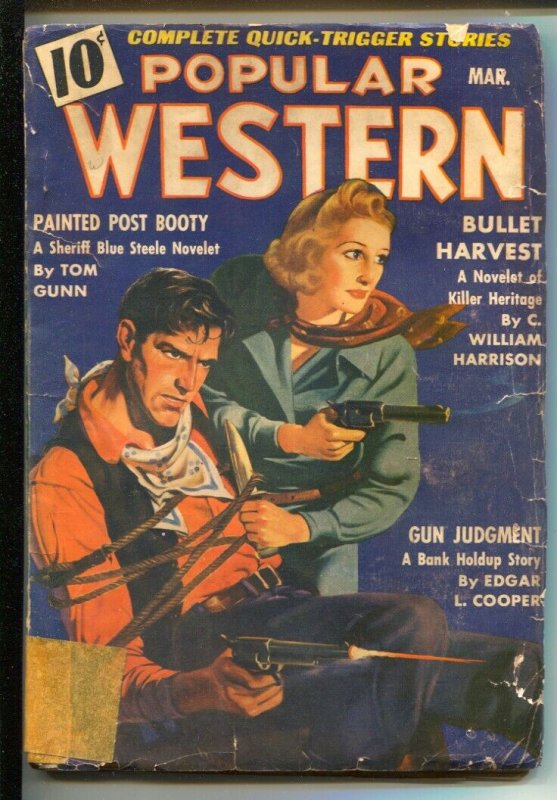 Popular Western 3/1940-Thrilling-Blue Steele story by Tom Gunn-G