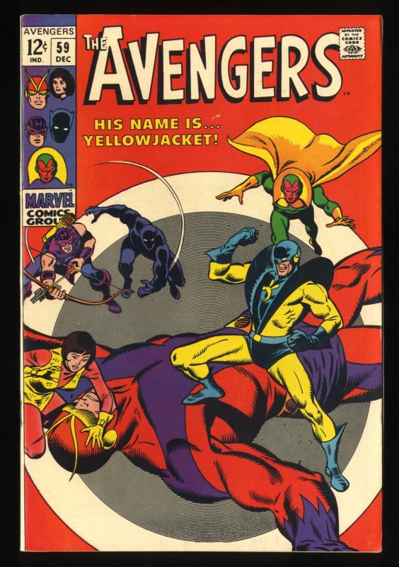 Avengers #59 FN/VF 7.0 1st Appearance YellowJacket!