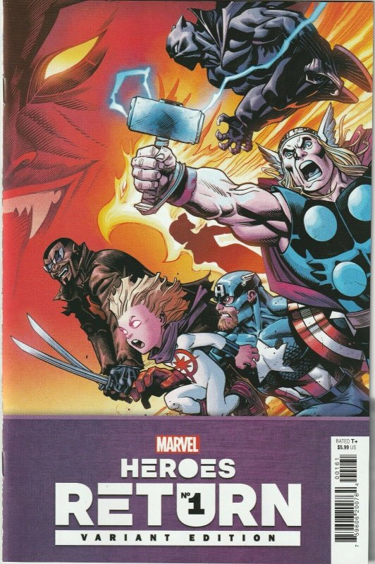 Heroes Return # 1 McGuinness 1:25 Variant Cover NM Marvel