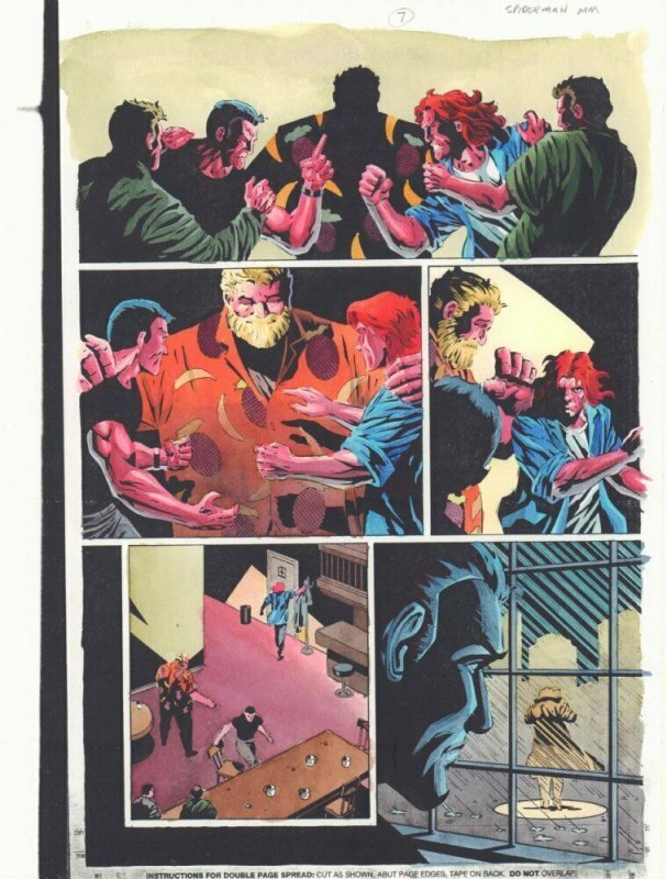 Spider-Man: Made Men #1 p.7 Color Guide Art - Bar Fight by John Kalisz