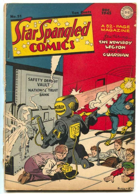 Star Spangled Comics #51 1945- ROBOT COVER- Kirby G+