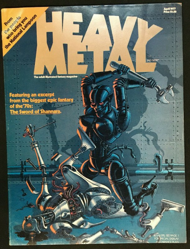 HEAVY METAL MAGAZINE ADULT SCI FI APRIL 1977 FIRST ISSUE