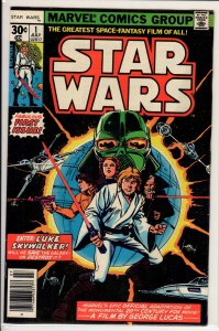 Star Wars #1 Second Print 30-Cent Cover (1977) 7.5 VF- D125