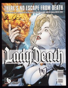 Lady Death Premiere #0 Promo Poster 10 x 13 Print 2x SIGNED