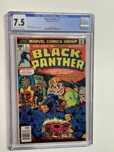 Black Panther 1 cgc 7.5 ow/w marvel 1977