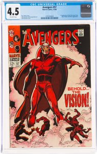The Avengers #57 (1968) CGC Graded 4.5 