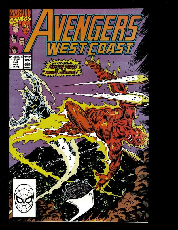 Lot of 13 Avengers West Coast Comics #50 51 52 53 56 57 58 60 61 62 63 66 67 JF4