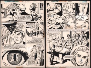 1st Issue Special #4 pgs. 2 & 3 - Lady Cop Origin - 1975 art by John Rosenberger