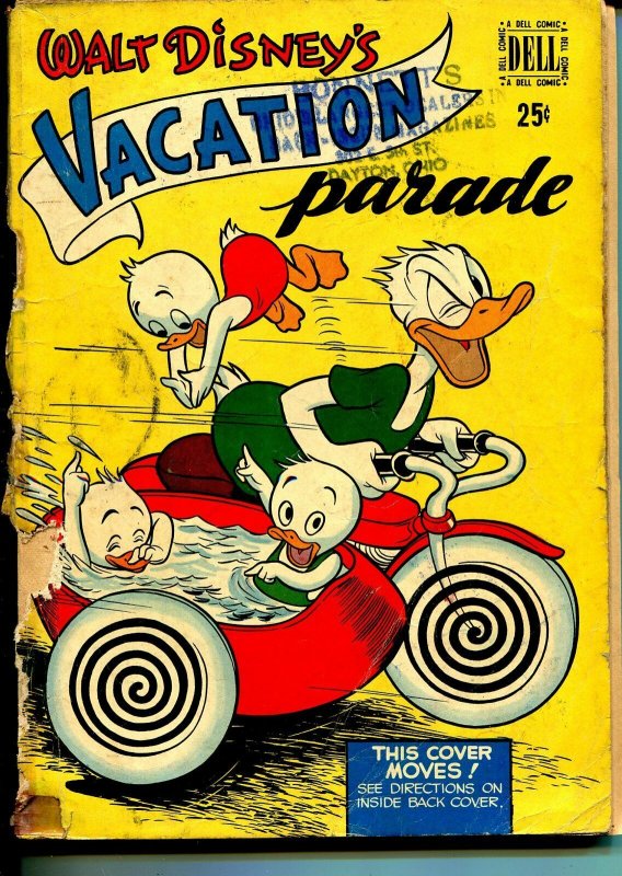 Walt Disney's Vacation Parade #1 1950-Dell-1st issue-motorcycle-Carl Barks-P