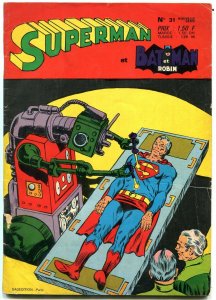 Superman et Batman #31 1971- French Dc comic- Robot cover VG