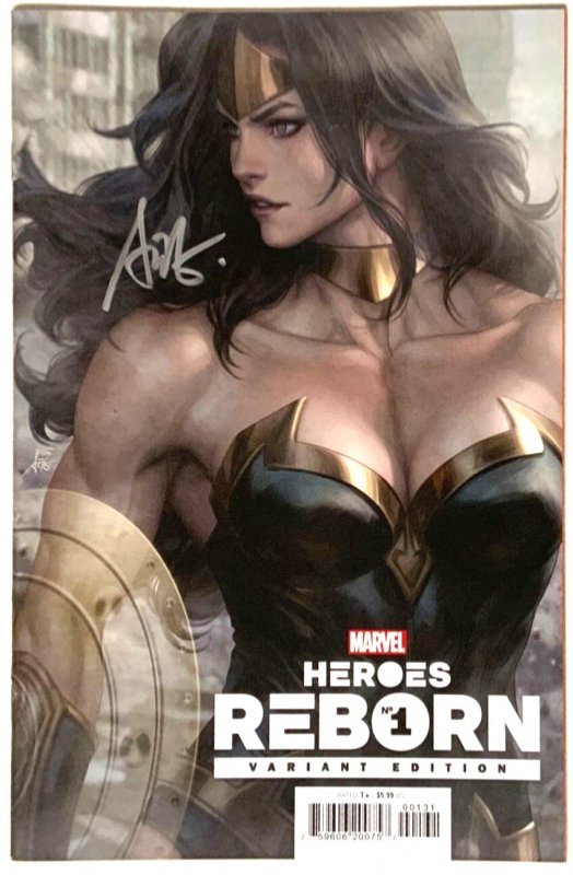 Heroes Reborn #1 Artgerm Lau Trade/Virgin Variant Set SIGNED W/COA MARVEL.