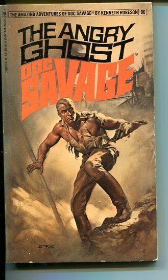 DOC SAVAGE-THE ANGRY GHOST-#86-ROBESON-VG/FN-BORIS VALLEJO-1ST EDITION VG/FN