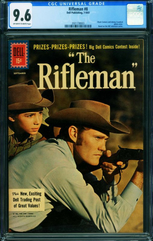 Rifleman #8 CGC 9.6 Chuck Connors 1961 Dell-2001738003