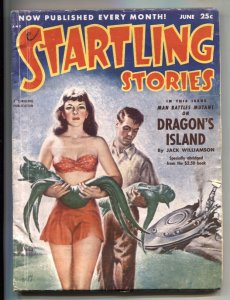 Startling Stories Pulp June 1952 Bergley cover Schomburg Art Jack Vance