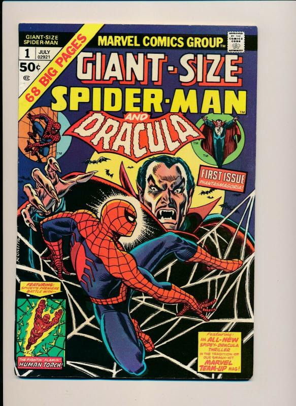 Giant Size SPIDER-MAN & DRACULA #1 ~ FN+ (PF616) Marvel Comics 1974 Romita