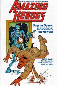 AMAZING HEROES 49 VG-F DALGODA PREVIEW,FAWCETTS CAPT MA