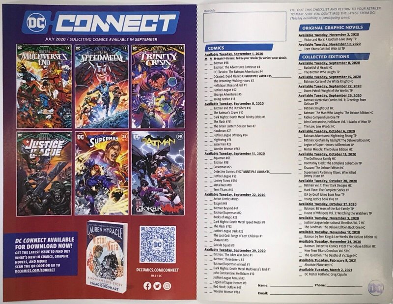 BATMAN JOKER WARZONE Comic Promotional Poster 14 Inch — DC Connect Quad Fold