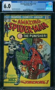 Amazing Spider-Man 129 CGC 6.0  1st Punisher  ow/w pages!